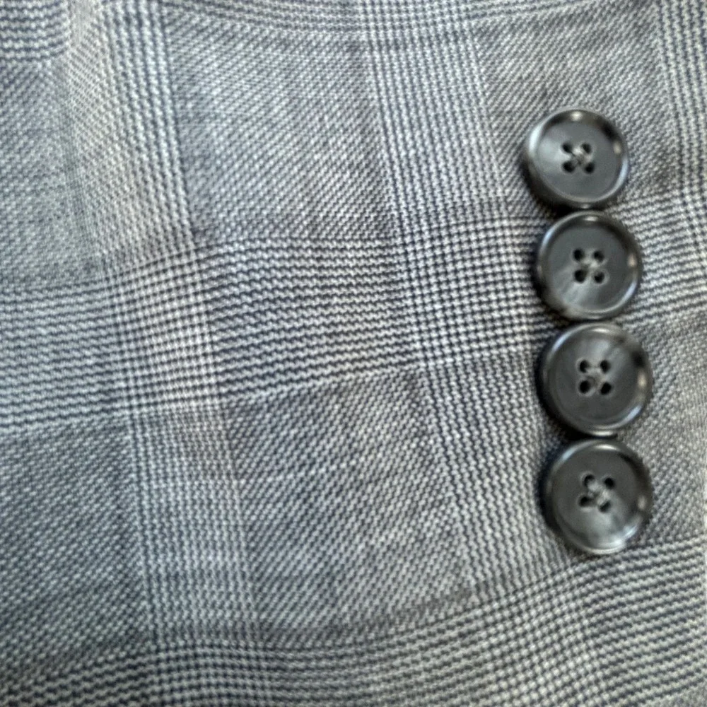 Samuelsohn Suit 50R 44x31+ Gray Super 110s Wool Glen Plaid Canada Luxury Classic